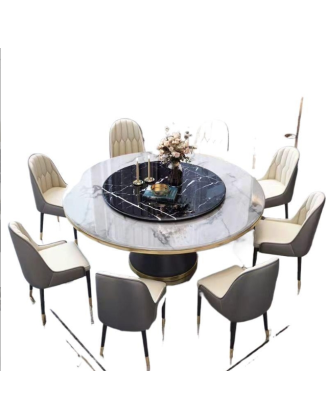 Modern simple dining table and chairs combination household light luxury marble dining table