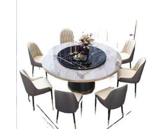 Modern simple dining table and chairs combination household light luxury marble dining table