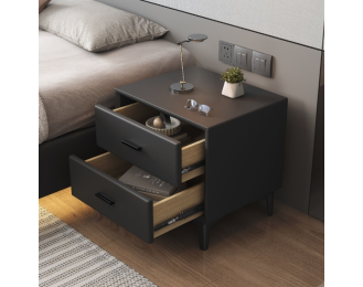 Nightstand Modern Minimalist Contemporary Solid Wood