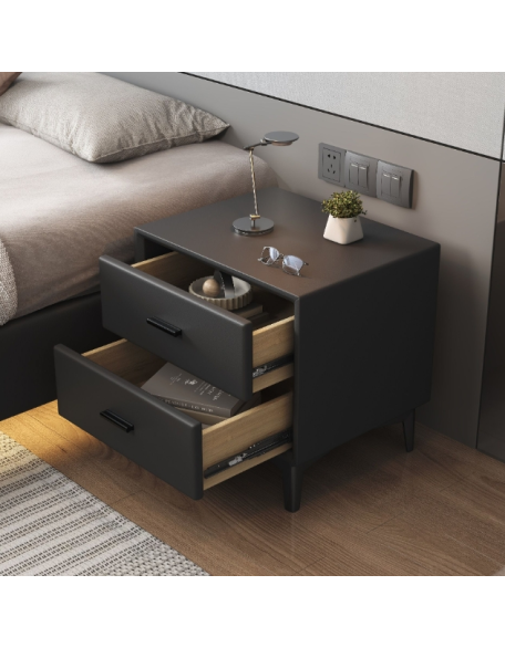 Nightstand Modern Minimalist Contemporary Solid Wood