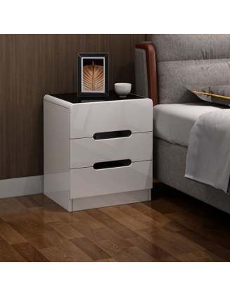 Smart Nightstand with Lights Light Luxury Modern Simple Bedroom Bedside Small Cabinet