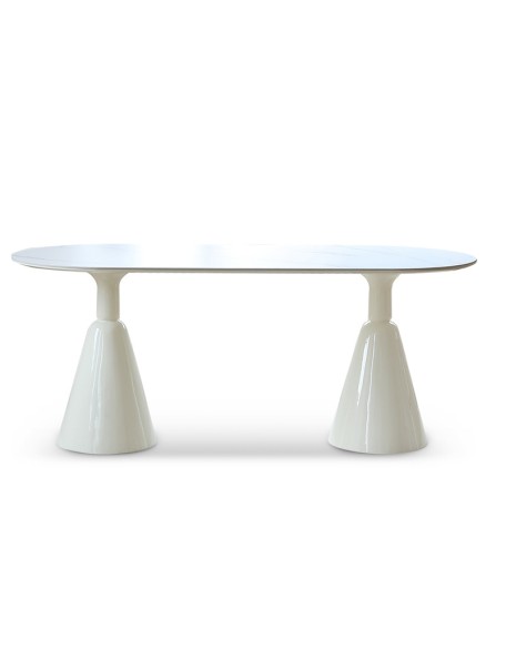 French Long Oval Light Luxury Dining Table