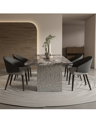 Light Luxury Aqua Rock Slab Dining Table